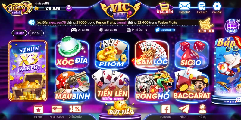 game đánh bài đổi thưởng Vicplay Club