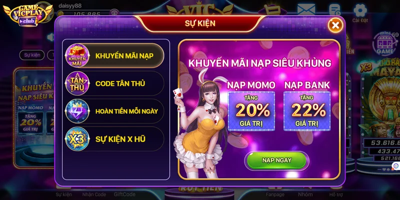 khuyến mãi VicPlay Club